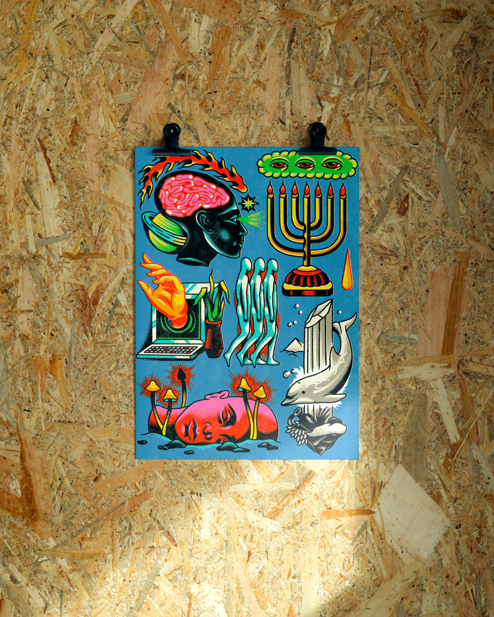 Ancient Flash wall art by Jake Foreman, unframed giclée art print
