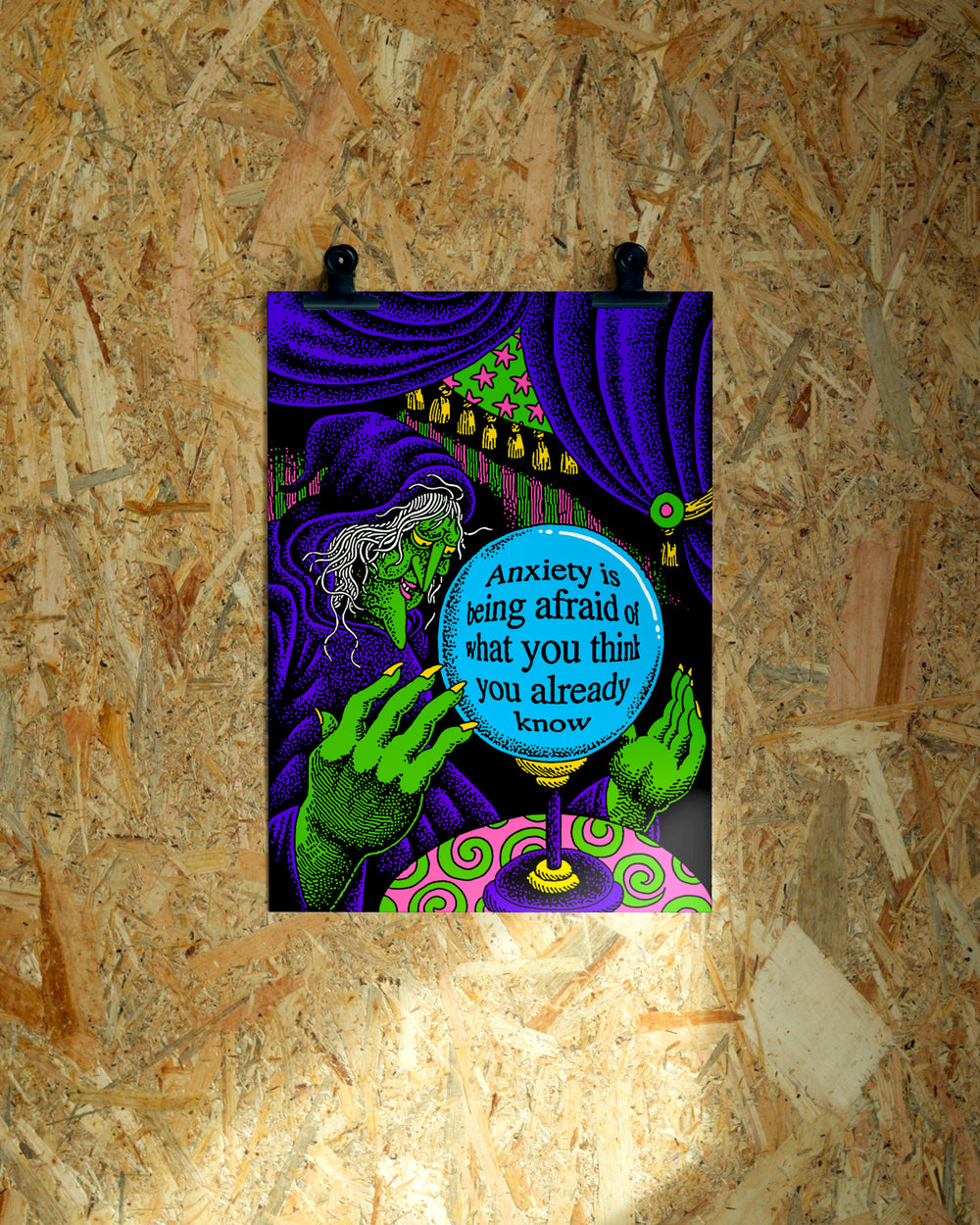Anxiety wall art by Jake Foreman, unframed giclée art print