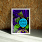 Anxiety wall art by Jake Foreman in a white frame