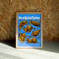 Catz wall art by Jake Foreman in a natural wood frame