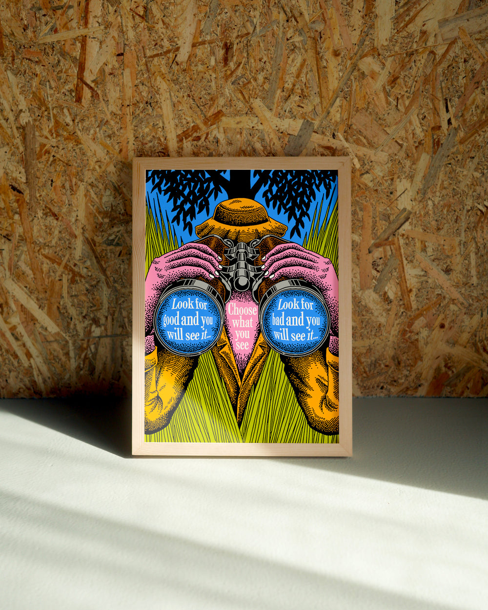 Choose wall art by Jake Foreman in a natural wood frame