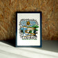 Comfort wall art by Jake Foreman in a black frame