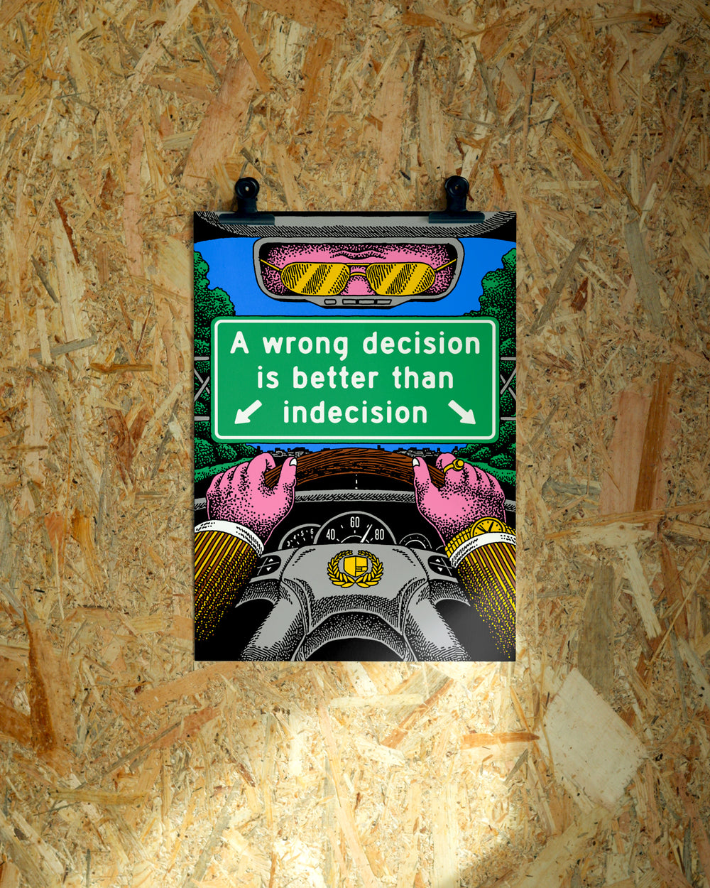 Decision wall art by Jake Foreman, unframed giclée art print