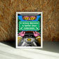 Decision wall art by Jake Foreman in a white frame