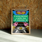 Decision wall art by Jake Foreman in a natural wood frame