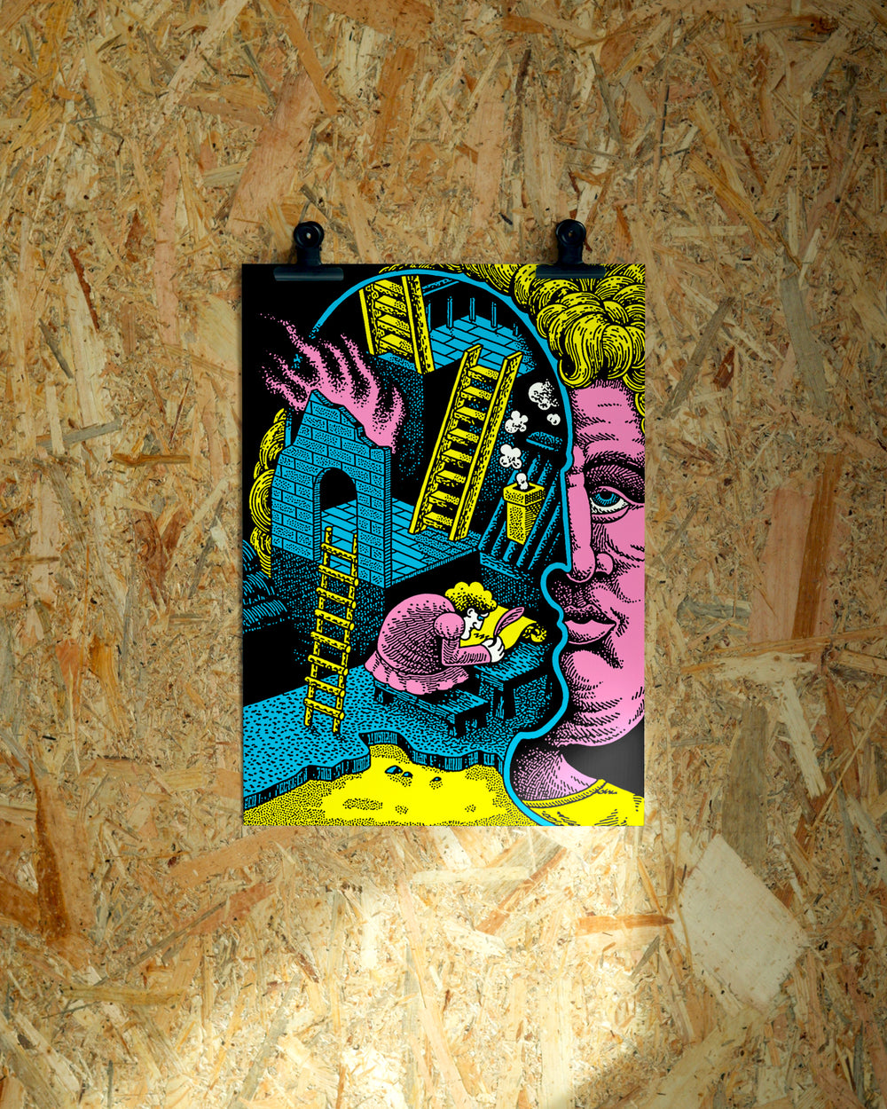Deepwork wall art by Jake Foreman, unframed giclée art print