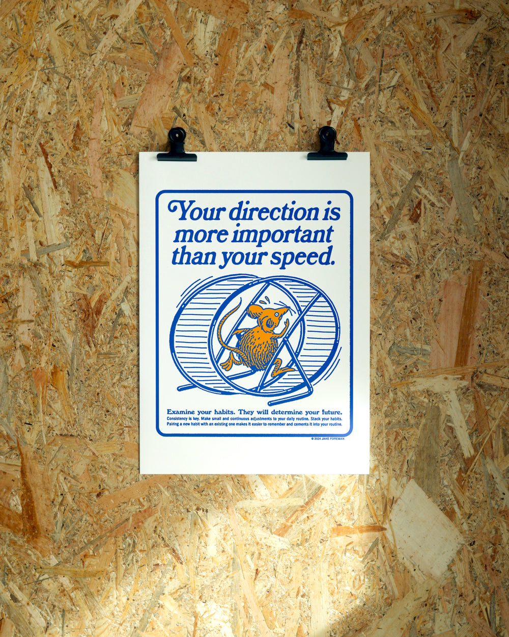 Direction wall art by Jake Foreman, unframed giclée art print
