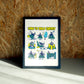 Energy wall art by Jake Foreman in a black frame