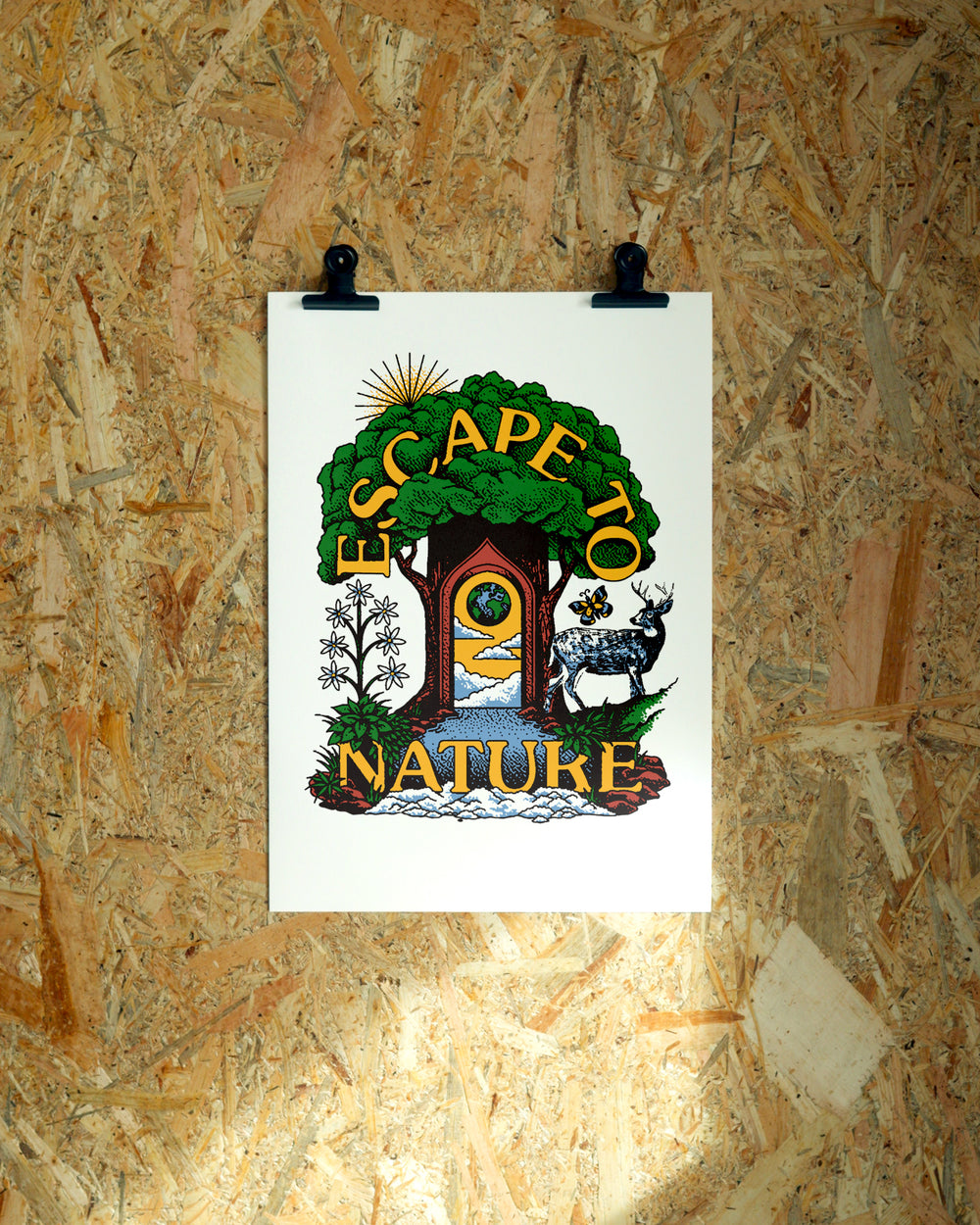 Escape To Nature wall art by Jake Foreman, unframed giclée art print