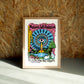 Evolution wall art by Jake Foreman in a natural wood frame