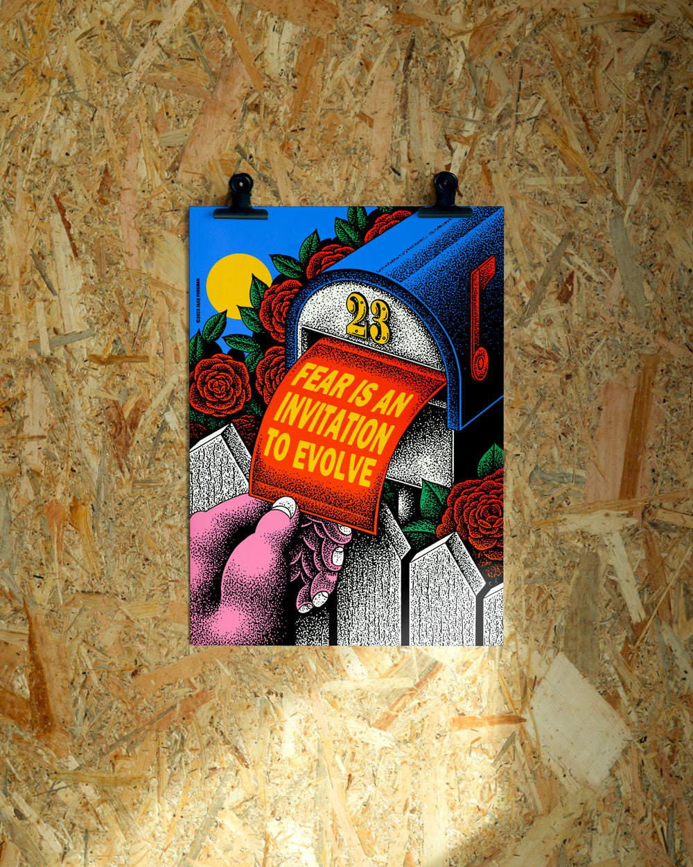 Fear wall art by Jake Foreman, unframed giclée art print
