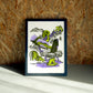 Flow wall art by Jake Foreman in a black frame