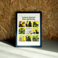 Gardening wall art by Jake Foreman in a black frame