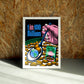 Gratitude wall art by Jake Foreman in a white frame
