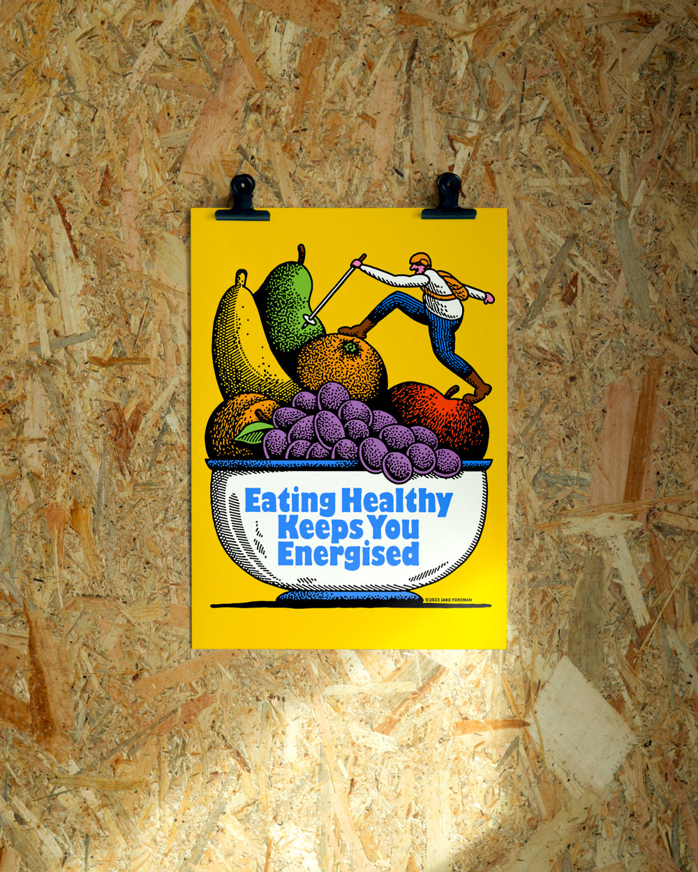 Healthy wall art by Jake Foreman, unframed giclée art print