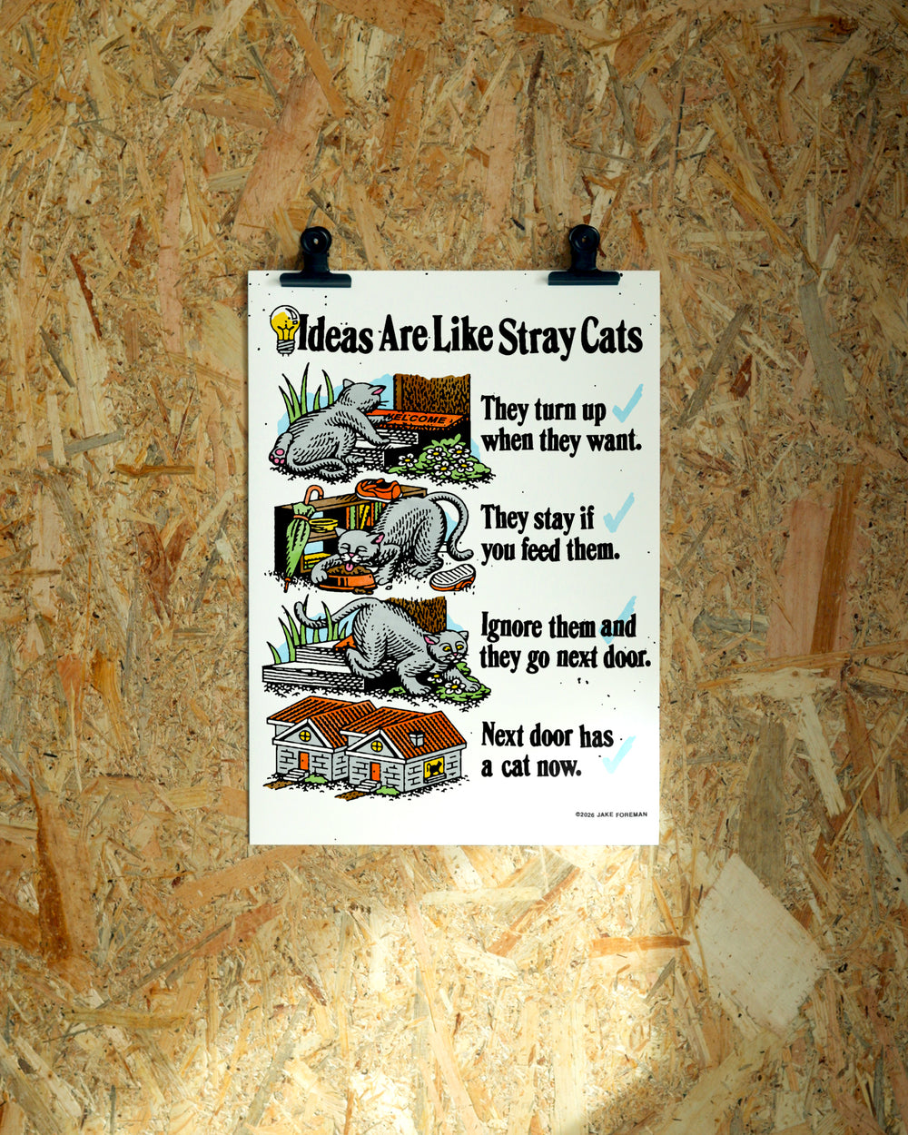 Ideas wall art by Jake Foreman, unframed giclée art print