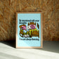 Intent wall art by Jake Foreman in a natural wood frame