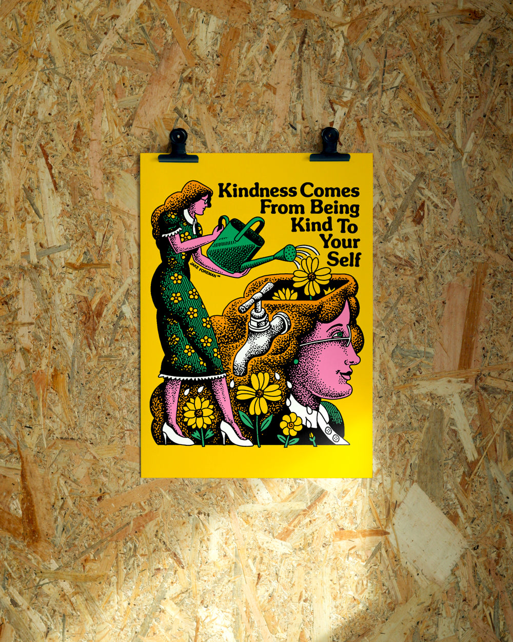 Kindness wall art by Jake Foreman, unframed giclée art print