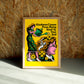Kindness wall art by Jake Foreman in a natural wood frame