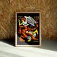 Let Go wall art by Jake Foreman in a natural wood frame