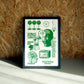 Mental Wealth wall art by Jake Foreman in a black frame