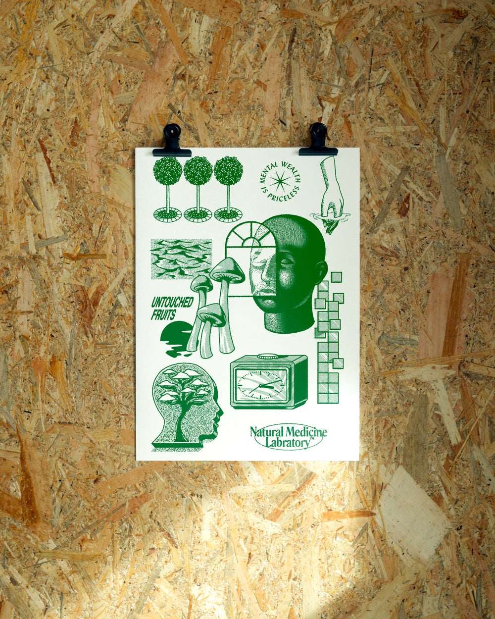 Mental Wealth wall art by Jake Foreman, unframed giclée art print