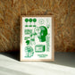 Mental Wealth wall art by Jake Foreman in a natural wood frame