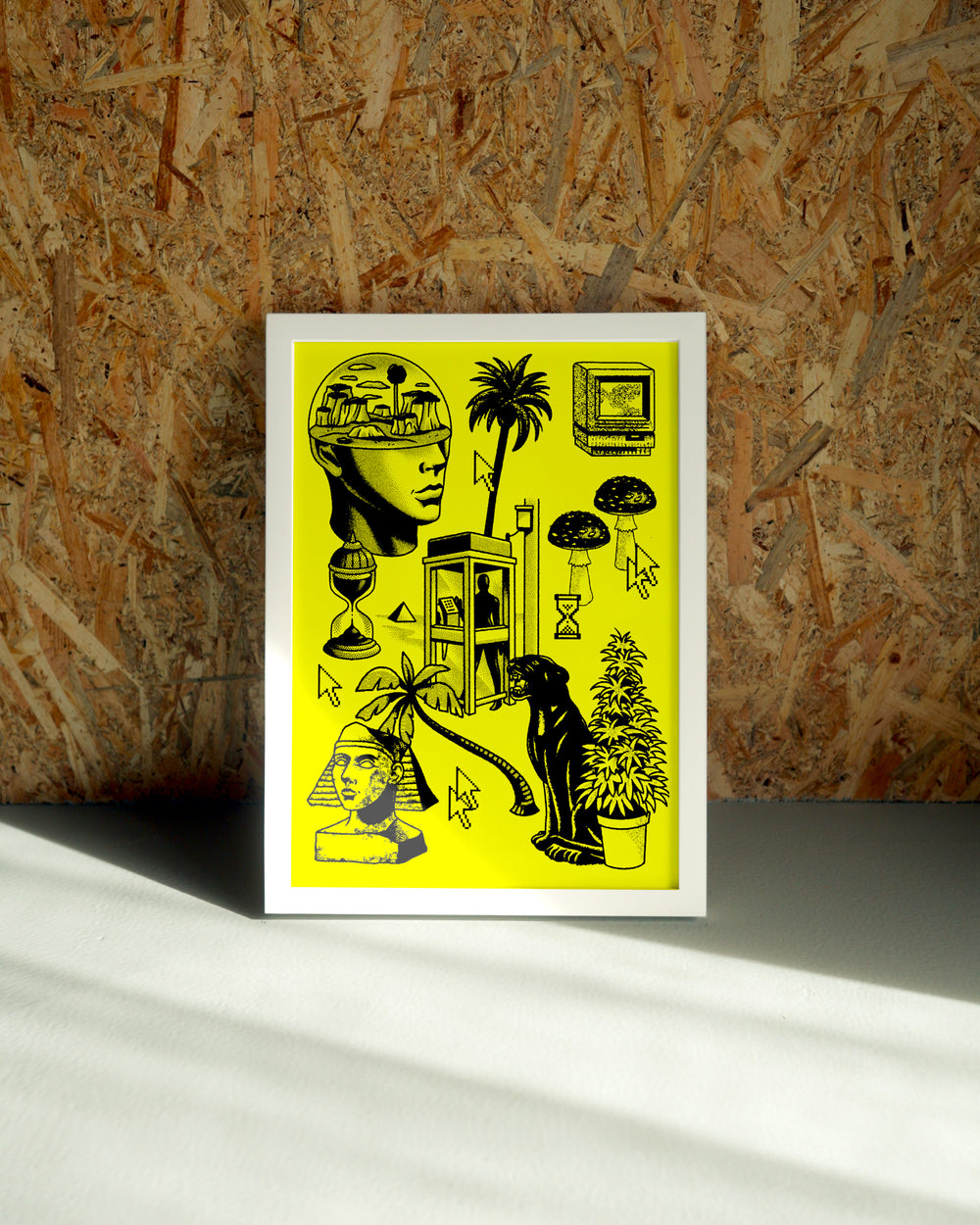 Nostalgia wall art by Jake Foreman in a white frame