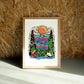 Nothing wall art by Jake Foreman in a natural wood frame