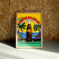 Optimism wall art by Jake Foreman in a natural wood frame