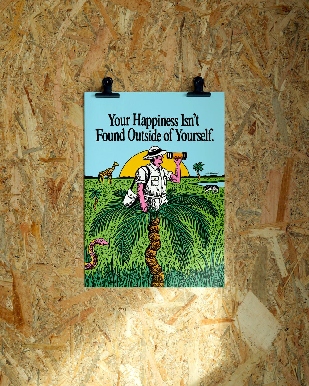 Outside wall art by Jake Foreman, unframed giclée art print