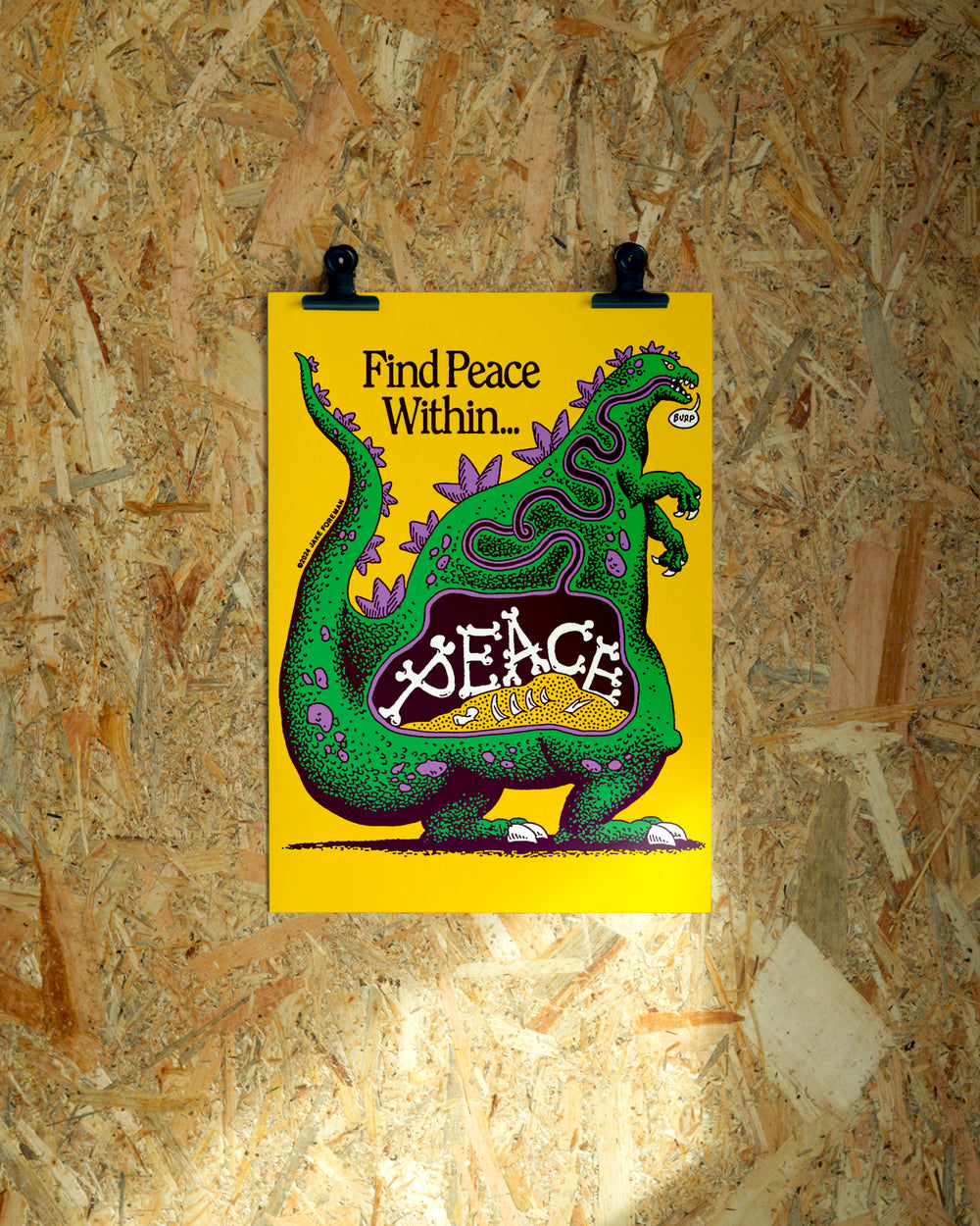 Peace wall art by Jake Foreman, unframed giclée art print