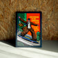 Pretending wall art by Jake Foreman in a black frame