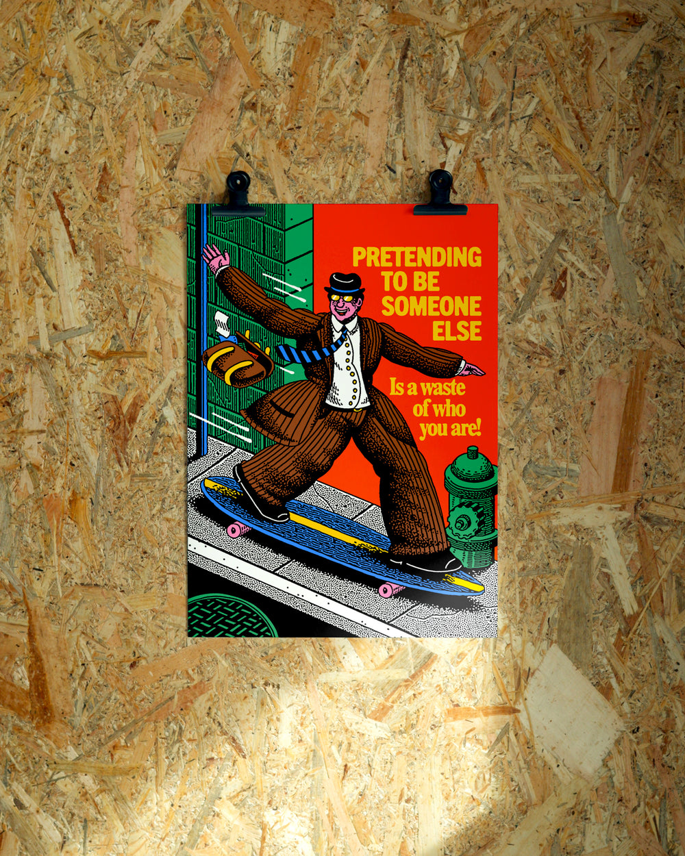 Pretending wall art by Jake Foreman, unframed giclée art print