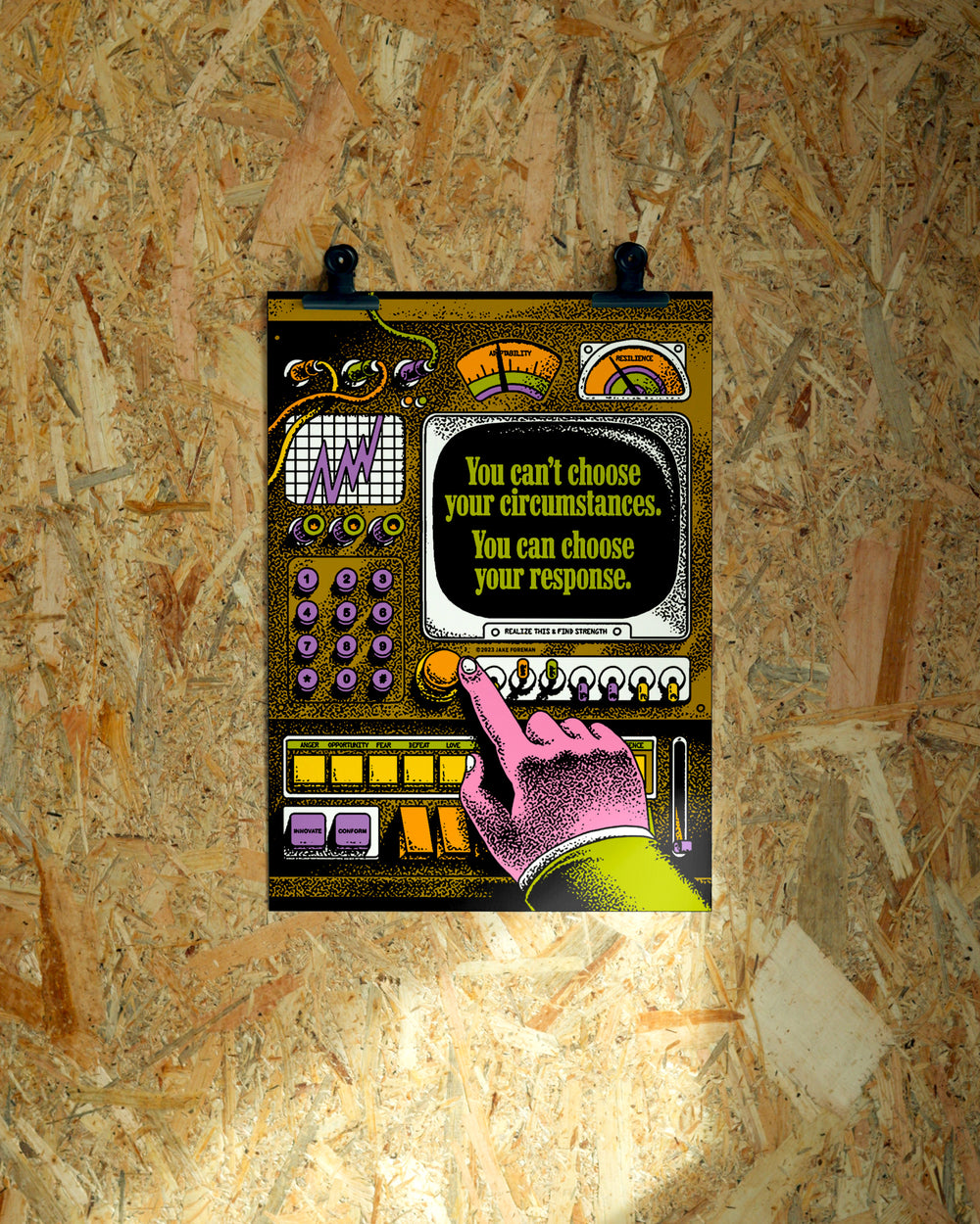 Response wall art by Jake Foreman, unframed giclée art print