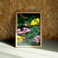Road wall art by Jake Foreman in a natural wood frame