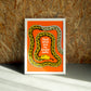 Shed wall art by Jake Foreman in a white frame