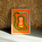 Shed wall art by Jake Foreman in a natural wood frame