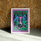 Take It Slow wall art by Jake Foreman in a white frame