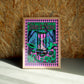 Take It Slow wall art by Jake Foreman in a natural wood frame