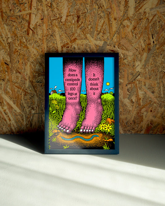 Think wall art by Jake Foreman in a black frame