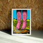 Think wall art by Jake Foreman in a white frame