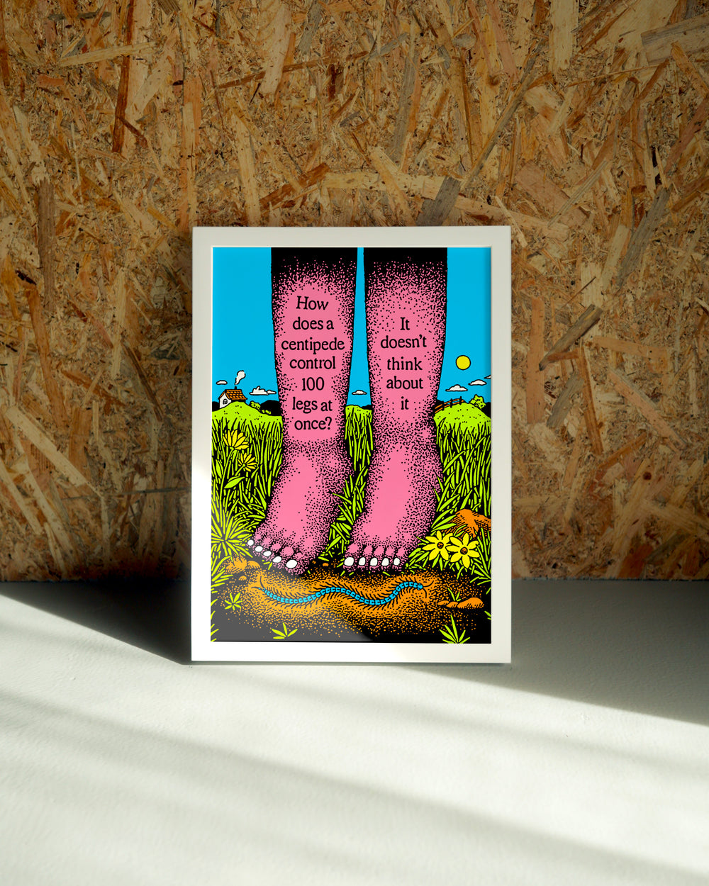 Think wall art by Jake Foreman in a white frame