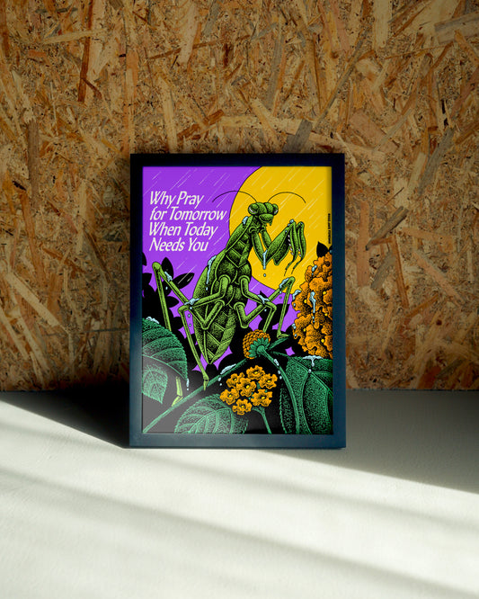 Today wall art by Jake Foreman in a black frame
