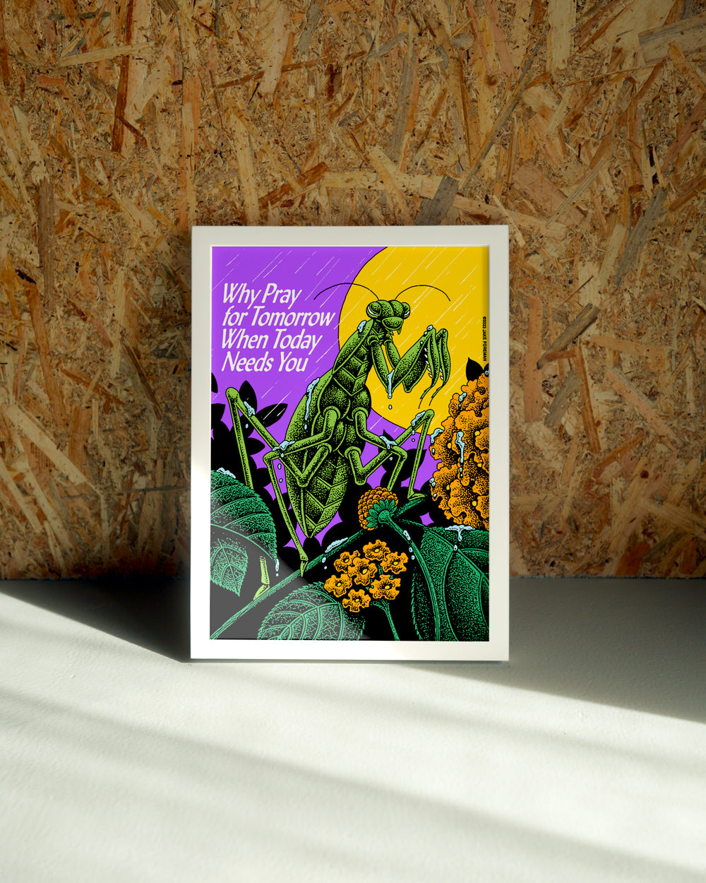 Today wall art by Jake Foreman in a white frame