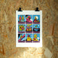 Traits wall art by Jake Foreman, unframed giclée art print