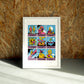 Traits wall art by Jake Foreman in a white frame
