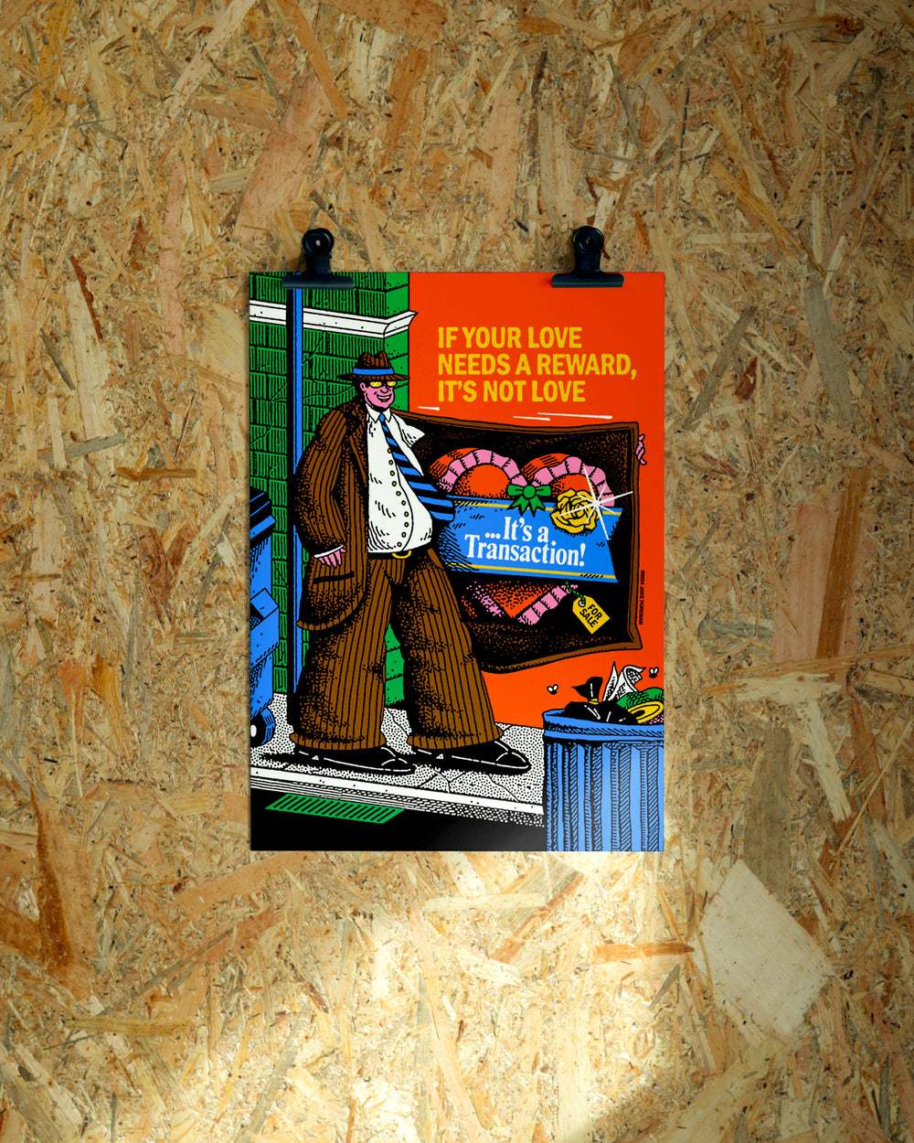 Transaction wall art by Jake Foreman, unframed giclée art print