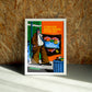 Transaction wall art by Jake Foreman in a white frame