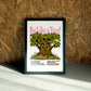 Tree wall art by Jake Foreman in a black frame